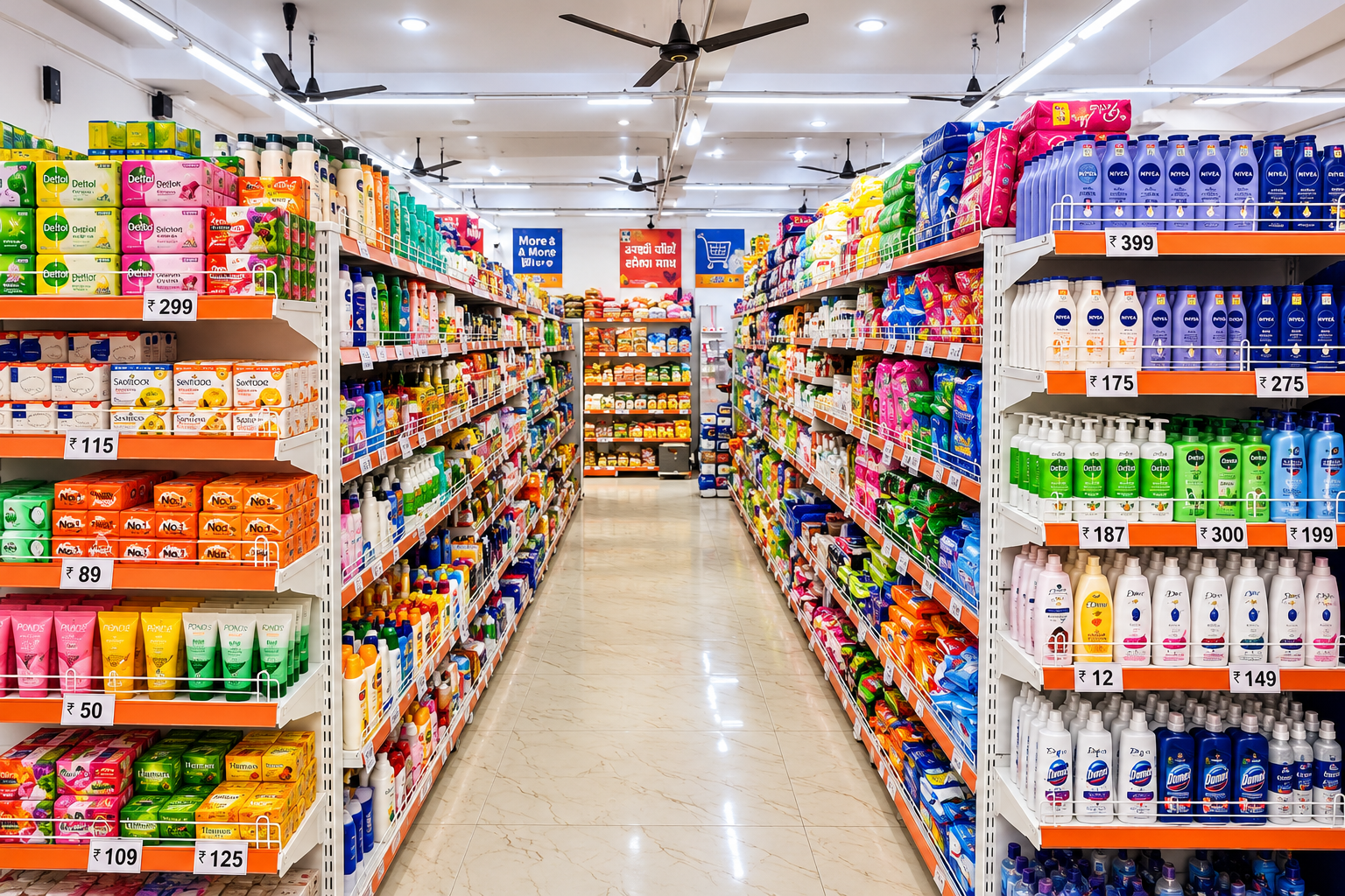 Fresh produce and grocery selection